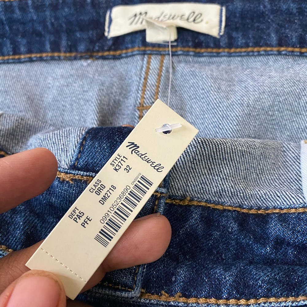 Madewell Stretch Denim Straight Mini Skirt - Picture 8 of 9